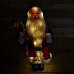 60cm Battery Operated Lit Traditional Red Santa With Sack Christmas Decoration -Deals Christmas Decor Store 60cm battery operated lit traditional red santa with sack christmas decoration5056589194932 04c MP