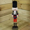 60cm Christmas Nutcracker Wooden Soldier Decoration - Opt 2 Blue Jacket Fur Hat