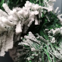 60cm Premier Green Snow And Glitter Flocked Christmas Door Wall Wreath -Deals Christmas Decor Store 60cm premier green snow and glitter flocked christmas door wall wreath5056589195397 03c MP