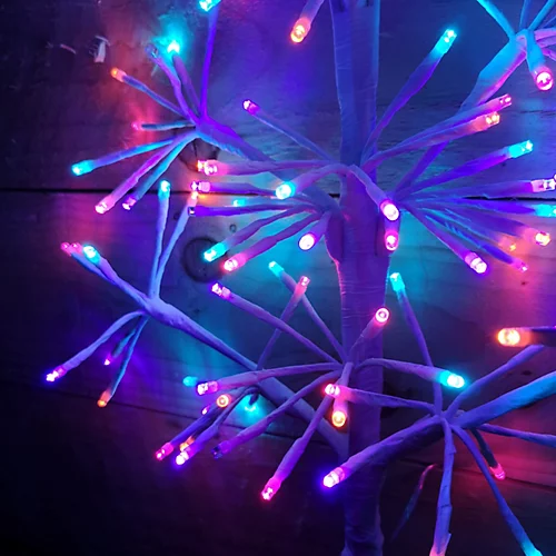 60CM Premier Indoor Outdoor Christmas Twinkling Starburst Tree LED Light In Rainbow 2 60CM Premier Indoor Outdoor Christmas Twinkling Starburst Tree LED Light In Rainbow - Image 2