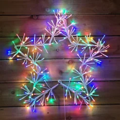 60cm Premier Multi Coloured Christmas Star Cluster Decoration With 240LED