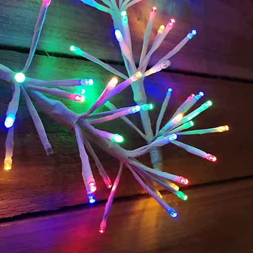 60cm Premier Multi Coloured Christmas Star Cluster Decoration With 240LED 2 60cm Premier Multi Coloured Christmas Star Cluster Decoration With 240LED - Image 2