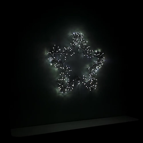 60cm Premier Twinkling LED Silver Star Silhouette Christmas Decoration In Cool White 1 60cm Premier Twinkling LED Silver Star Silhouette Christmas Decoration In Cool White