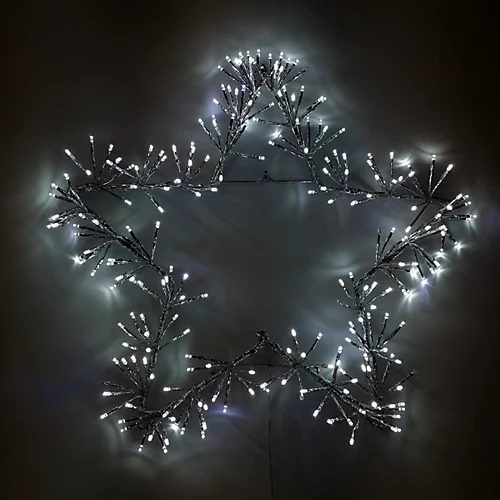 60cm Premier Twinkling LED Silver Star Silhouette Christmas Decoration In Cool White 4 60cm Premier Twinkling LED Silver Star Silhouette Christmas Decoration In Cool White - Image 4