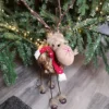 60cm Standing Reindeer Christmas Decoration With Metal Legs & LED Lit Antlers