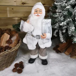 60cm Standing Santa Claus Father Christmas Decoration In White -Deals Christmas Decor Store 60cm standing santa claus father christmas decoration in white5056589105259 03c MP