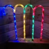 62cm Multi Coloured Christmas Candy Cane Garden Patio Illuminated Path Lights