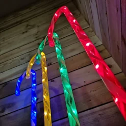 62cm Multi Coloured Christmas Candy Cane Garden Patio Illuminated Path Lights -Deals Christmas Decor Store 62cm multi coloured christmas candy cane garden patio illuminated path lights5056589180928 03c MP