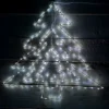 62cm Multi-function LED White Metal Frame Christmas Tree Silhouette Decoration