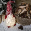 63cm Tall Christmas Light Up Gnome Gonk Nordic Decoration White Body Red Hat Sitting