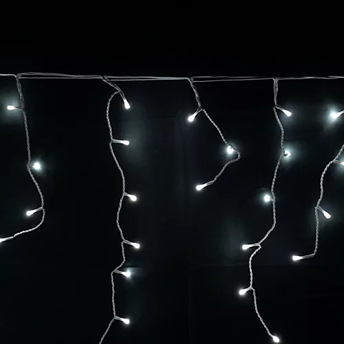 640 LED 16m Premier Christmas Outdoor 8 Function Icicle Lights In Cool White 2 640 LED 16m Premier Christmas Outdoor 8 Function Icicle Lights In Cool White - Image 2