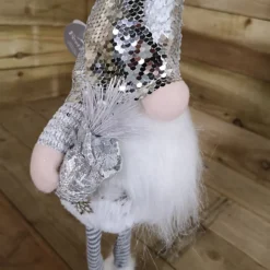 66cm Tall Light Up Christmas Gnome Gonk Decoration Silver Sequins And Snowflakes -Deals Christmas Decor Store 66cm tall light up christmas gnome gonk decoration silver sequins and snowflakes5060907227608 04c MP