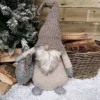 68cm Festive Brown Nordic Christmas Gonk Carrying Grey Sack