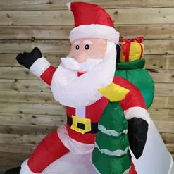 6ft (175cm) LED Christmas Inflatable Santa's On Polar Bear Indoor Or Outdoor -Deals Christmas Decor Store 6ft 175cm led christmas inflatable santa s on polar bear indoor or outdoor5056589193966 04c MP