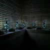 6pc 5m Christmas Green Tree Outdoor Path Lights With 15 White LEDs Per Tree