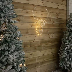 70cm Festive Christmas Indoor Outdoor Twinkling LED Reindeer Head In Warm White -Deals Christmas Decor Store 70cm festive christmas indoor outdoor twinkling led reindeer head in warm white5056589193164 04c MP
