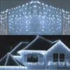720 Cool White ICICLE LEDs Green Cable With 8 Effects Multifunction Auto Memory Indoor/Outdoor Christmas