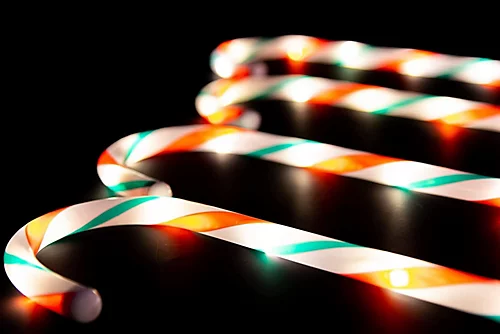 72CM Tall Christmas Candy Cane Stack Lights Red, White And Green Set Of 4 Mains Powered 2 72CM Tall Christmas Candy Cane Stack Lights Red, White And Green Set Of 4 Mains Powered - Image 2
