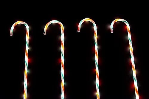 72CM Tall Christmas Candy Cane Stack Lights Red, White And Green Set Of 4 Mains Powered 3 72CM Tall Christmas Candy Cane Stack Lights Red, White And Green Set Of 4 Mains Powered - Image 3