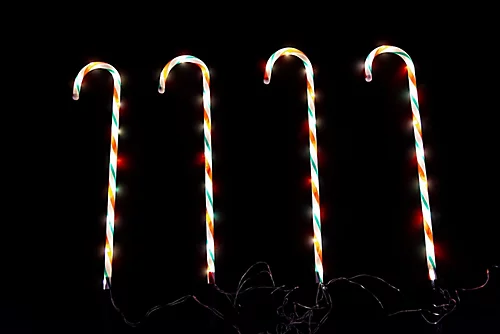 72CM Tall Christmas Candy Cane Stack Lights Red, White And Green Set Of 4 Mains Powered 4 72CM Tall Christmas Candy Cane Stack Lights Red, White And Green Set Of 4 Mains Powered - Image 4