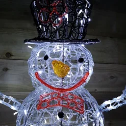76cm Premier Indoor / Outdoor Acrylic Snowman Christmas Decoration 88 Cool White LEDs -Deals Christmas Decor Store 76cm premier indoor outdoor acrylic snowman christmas decoration 88 cool white leds5056589198152 03c MP
