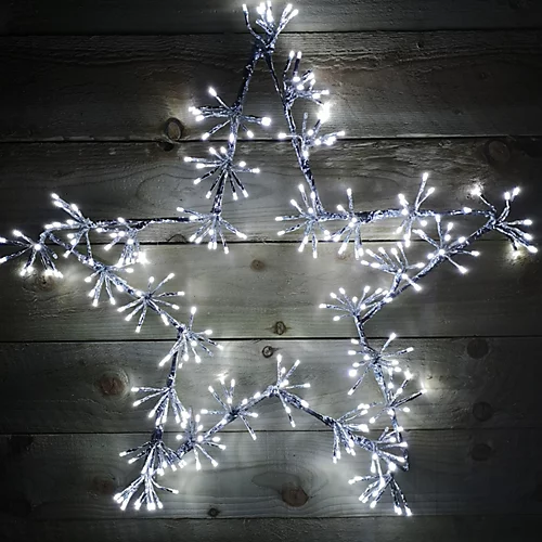 78cm Cool White 300 LED Window Star Silhouette Lit Outdoor Christmas Decorations 1 78cm Cool White 300 LED Window Star Silhouette Lit Outdoor Christmas Decorations