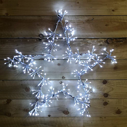 78cm Cool White 300 LED Window Star Silhouette Lit Outdoor Christmas Decorations 4 78cm Cool White 300 LED Window Star Silhouette Lit Outdoor Christmas Decorations - Image 4