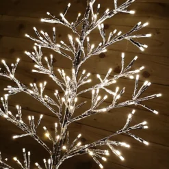 78cm Warm White 140 LED Silver Christmas Tree Metal Frame Silhouette Decoration -Deals Christmas Decor Store 78cm warm white 140 led silver christmas tree metal frame silhouette decoration5056589107260 03c MP