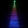 7ft (2.1m) Christmas Cone Tree With 166 Colour Changing LEDs And Remote Control