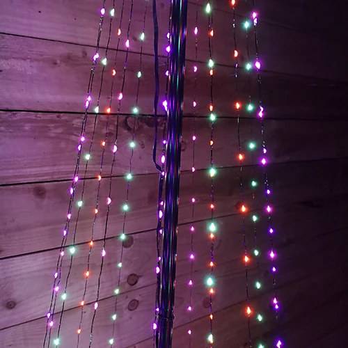 7ft (2.1m) Premier Christmas Outdoor Black Pin Wire LED Pyramid Maypole Tree In Rainbow 3 7ft (2.1m) Premier Christmas Outdoor Black Pin Wire LED Pyramid Maypole Tree In Rainbow - Image 3