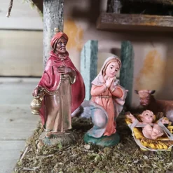 8 Figure Festive Christmas Nativity Scene In Stable With Mary, Joseph, Jesus -Deals Christmas Decor Store 8 figure festive christmas nativity scene in stable with mary joseph jesus5060559855747 03c MP