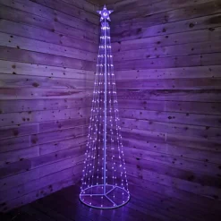 8ft (2.5m) LED Maypole Christmas Tree With Remote Control In Red, Green And Blue -Deals Christmas Decor Store 8ft 2 5m led maypole christmas tree with remote control in red green and blue5029936944573 03c MP