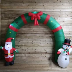 8ft (250cm) LED Christmas Inflatables Santa & Snowman Party Archway Decorations -Deals Christmas Decor Store 8ft 250cm led christmas inflatables santa snowman party archway decorations5056589193980 03c MP