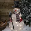 90cm Battery Operated LED Snowman Holding Shovel & Tree Indoor Christmas Decoration