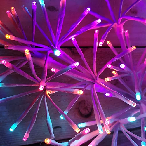 90cm Premier Indoor Outdoor Christmas Starburst Snowflake LED Light In Rainbow 2 90cm Premier Indoor Outdoor Christmas Starburst Snowflake LED Light In Rainbow - Image 2