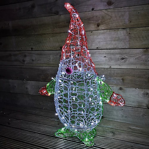 90cm White LED Indoor Outdoor Acrylic Christmas Gonk Decoration 4 90cm White LED Indoor Outdoor Acrylic Christmas Gonk Decoration - Image 4