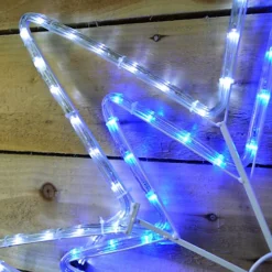 95cm X 70cm Blue & White LED Star Rope Light Silhouette Christmas Decoration -Deals Christmas Decor Store 95cm x 70cm blue white led star rope light silhouette christmas decoration5056589198145 03c MP