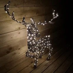 99cm LED Indoor Outdoor Wicker Standing Reindeer Christmas Decoration -Deals Christmas Decor Store 99cm led indoor outdoor wicker standing reindeer christmas decoration5056589184704 04c MP