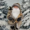 Alpine Santa Traditional Standing Father Christmas With Glasses Figurine 60cm