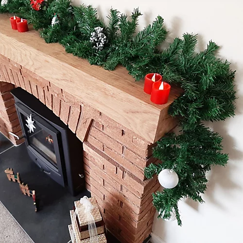 Artificial Christmas Garland Plain Green 2.7M 1 Artificial Christmas Garland Plain Green 2.7M