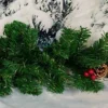 Artificial Christmas Garland Red Berry & Pine Cones Green Garland 2.7M