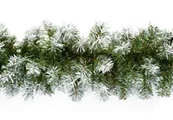 Artificial Christmas Garland Snow Tipped Green Garland Premier Decor 2.7M