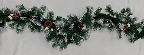 Artificial Christmas Garland Snow Tipped White Berry And Pine Cone Green Garland 2.7M 3 Artificial Christmas Garland Snow Tipped White Berry And Pine Cone Green Garland 2.7M - Image 3