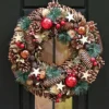 Baubles And Stars Summer Autumn Winter Door Decoration Christmas Wreath 36cm