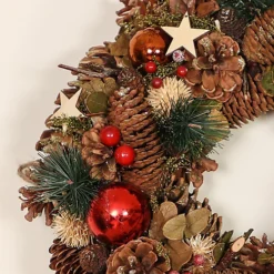 Baubles And Stars Summer Autumn Winter Door Decoration Christmas Wreath 36cm -Deals Christmas Decor Store baubles and stars summer autumn winter door decoration christmas wreath 36cm5060633940970 04c MP