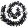 Best Artificial 12ft Black & Silver Decorated Christmas Garland With 100 Bright White Battery Lights