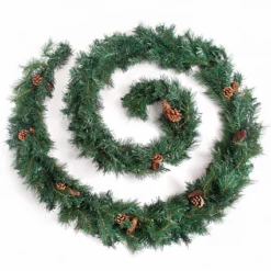 Best Artificial 12ft Colorado Pine Christmas Garland With Pine Cones