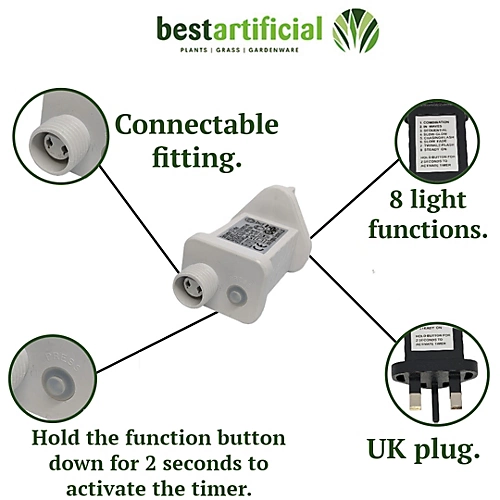 Best Artificial 15m Bright White Outdoor Connectable Icicle Mains Powered Christmas LED Lights Waterproof 3 Best Artificial 15m Bright White Outdoor Connectable Icicle Mains Powered Christmas LED Lights Waterproof - Image 3