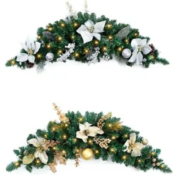 Best Artificial 3ft White/Silver Decorated Christmas Swag Arch 6 Best Artificial 3ft White/Silver Decorated Christmas Swag Arch -Deals Christmas Decor Store best artificial 3ft white silver decorated christmas swag arch5060637304303 03c MP