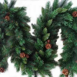 Best Artificial 6ft Colorado Pine Christmas Garland With Pine Cones With 50 Warm White Battery Lights -Deals Christmas Decor Store best artificial 6ft colorado pine christmas garland with pine cones with 50 warm white battery lights5060637304211 04c MP
